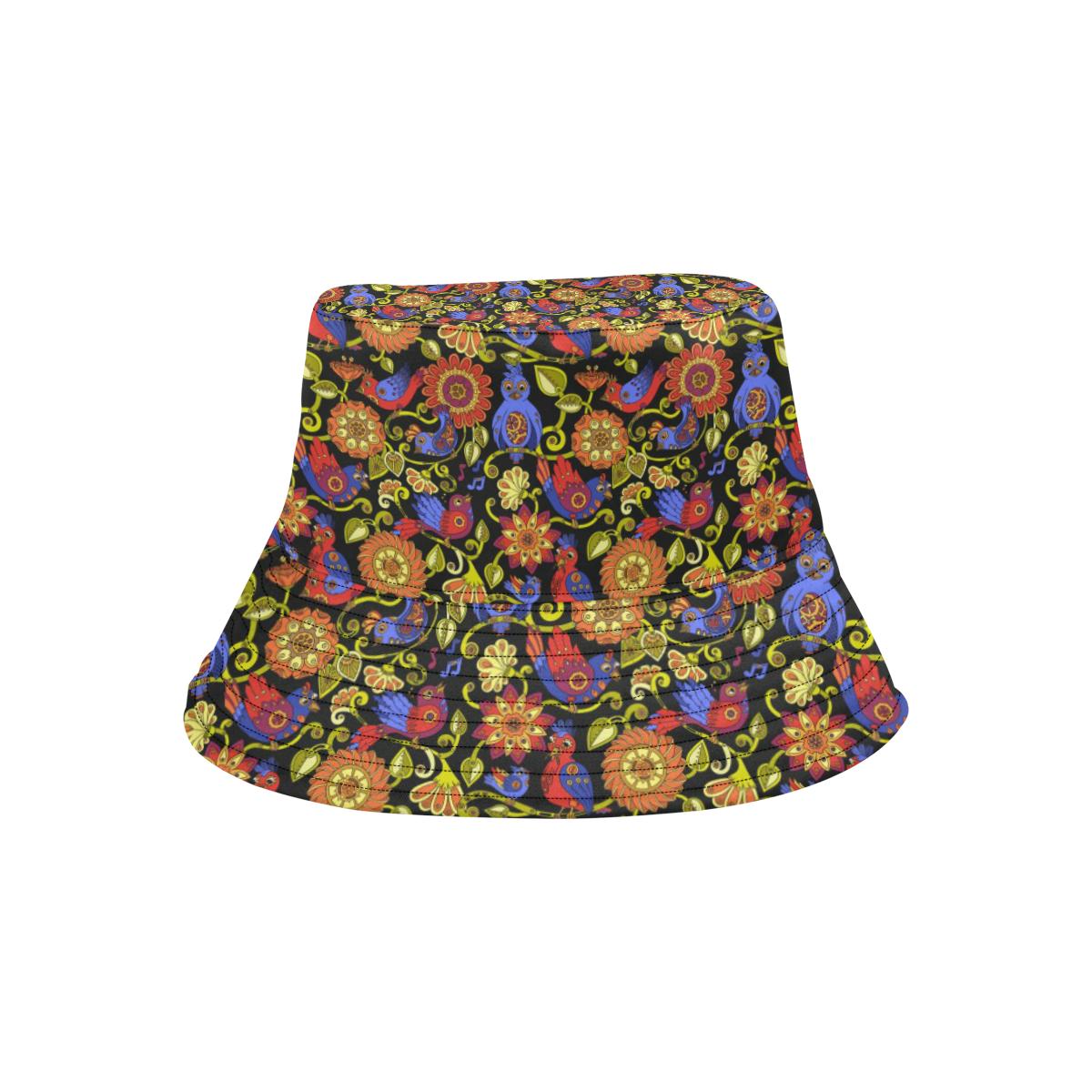 Steampunk Bird Design Themed Print Unisex Bucket Hat
