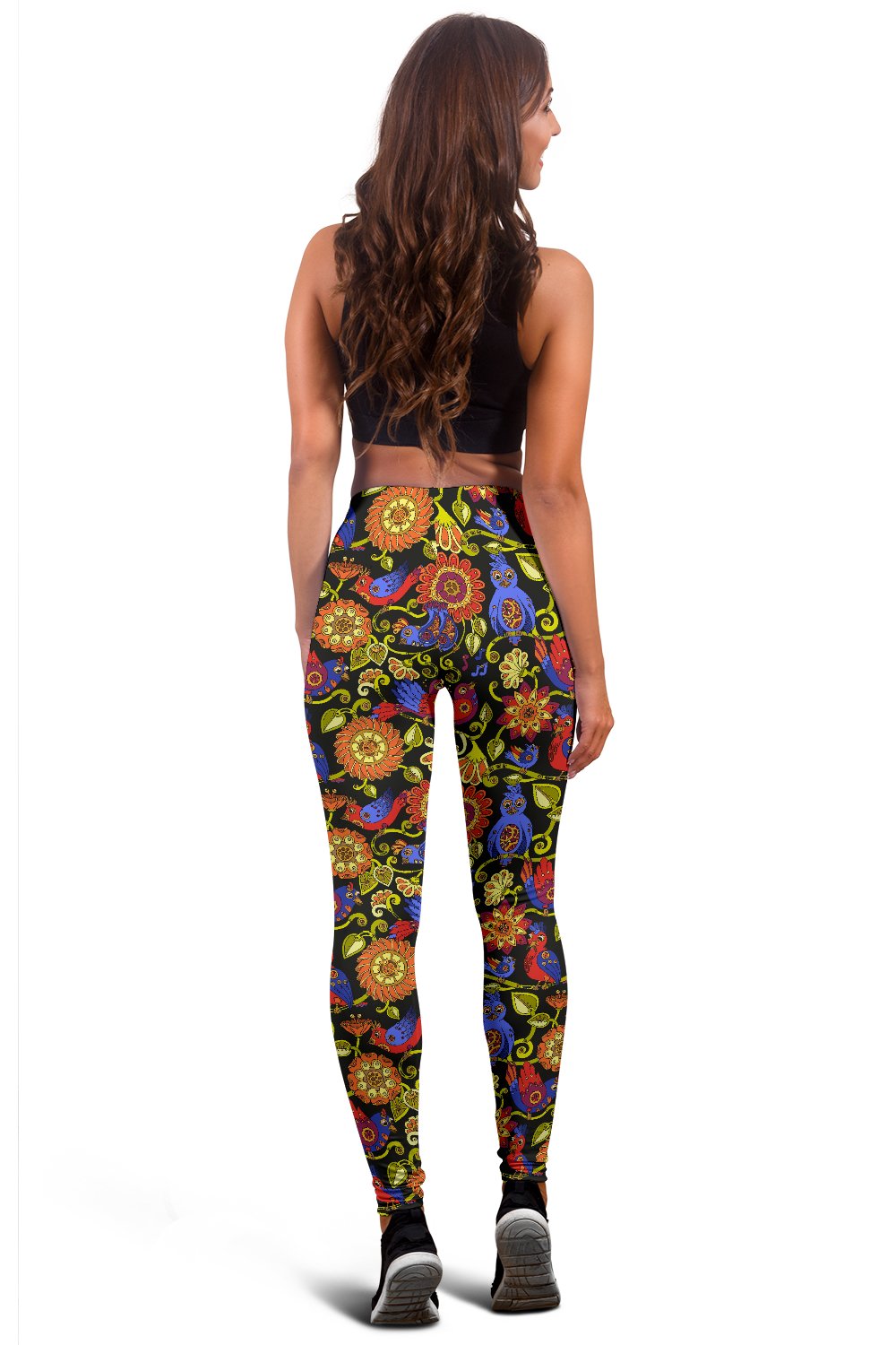 Steampunk Bird Design Themed Print Women Leggings