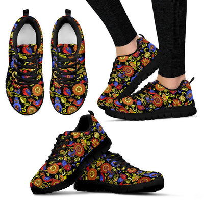 Steampunk Bird Design Themed Print Women Sneakers Shoes