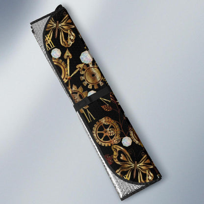 Steampunk Butterfly Design Themed Print Car Sun Shade For Windshield