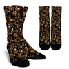 Steampunk Butterfly Design Themed Print Crew Socks