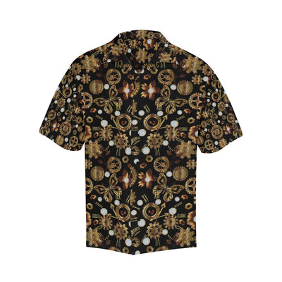 Steampunk Butterfly Design Themed Print Men Aloha Hawaiian Shirt