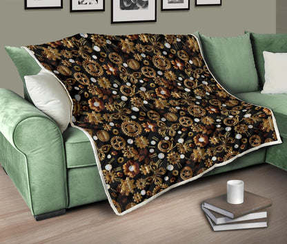 Steampunk Butterfly Design Themed Print Premium Quilt-JTAMIGO.COM