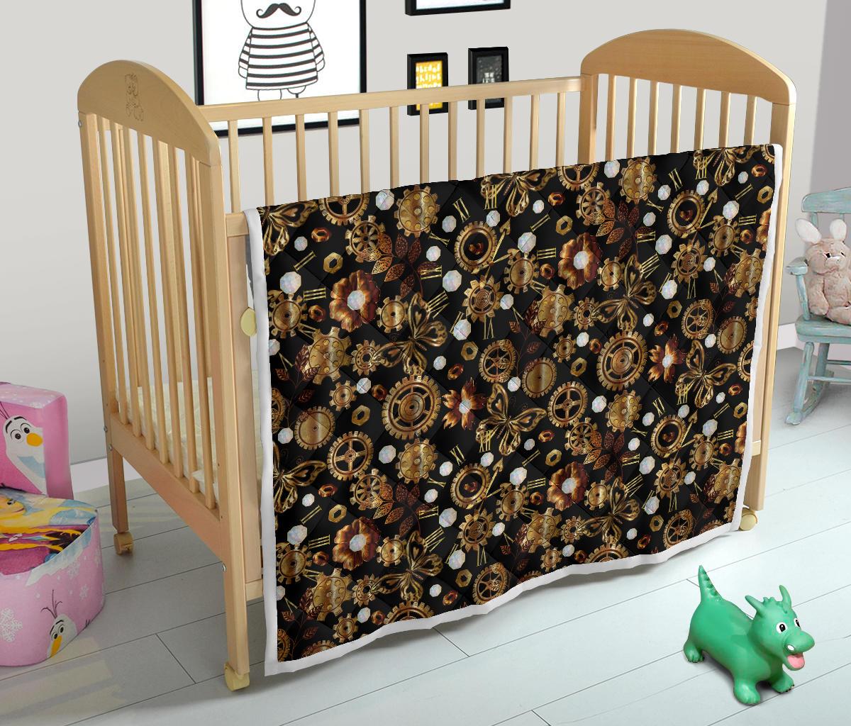 Steampunk Butterfly Design Themed Print Premium Quilt-JTAMIGO.COM