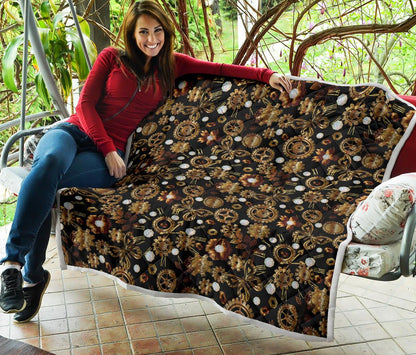 Steampunk Butterfly Design Themed Print Premium Quilt-JTAMIGO.COM