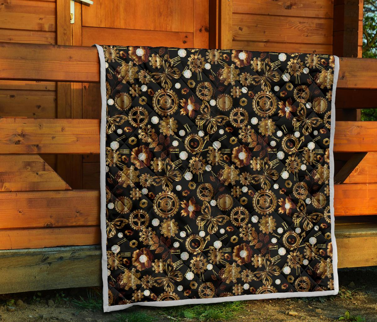 Steampunk Butterfly Design Themed Print Premium Quilt-JTAMIGO.COM