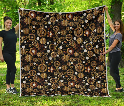 Steampunk Butterfly Design Themed Print Premium Quilt-JTAMIGO.COM