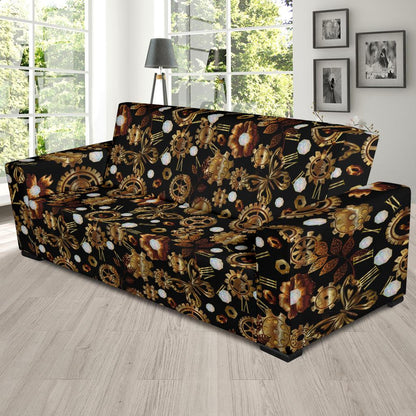 Steampunk Butterfly Design Themed Print Sofa Slipcover-JTAMIGO.COM