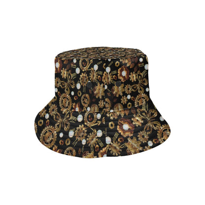 Steampunk Butterfly Design Themed Print Unisex Bucket Hat