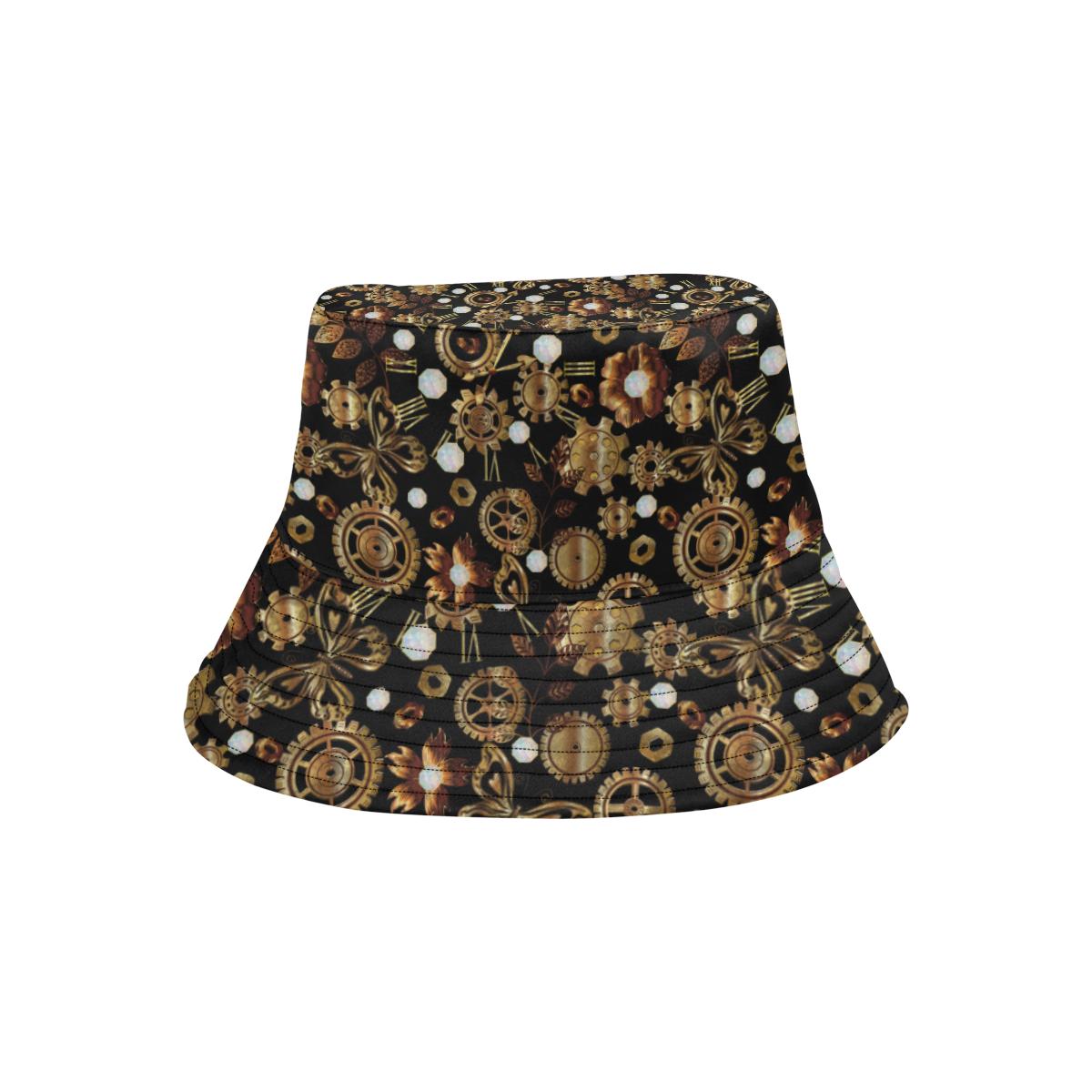 Steampunk Butterfly Design Themed Print Unisex Bucket Hat