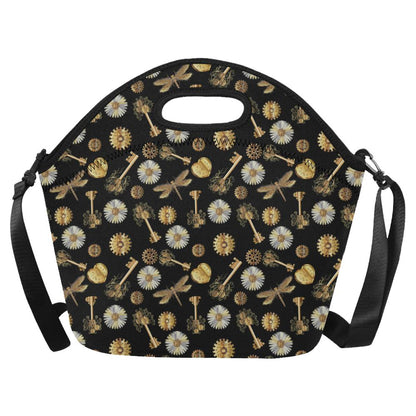 Steampunk Dragonfly Design Themed Print Neoprene Lunch Bag (Model 1669)(Large)-JTAMIGO.COM