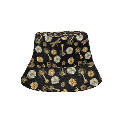 Steampunk Dragonfly Design Themed Print Unisex Bucket Hat