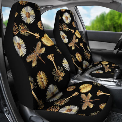 Steampunk Dragonfly Design Themed Print Universal Fit Car Seat Covers