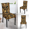 Steampunk Gear Design Themed Print Dining Chair Slipcover-JTAMIGO.COM