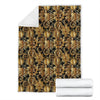 Steampunk Gear Design Themed Print Fleece Blanket
