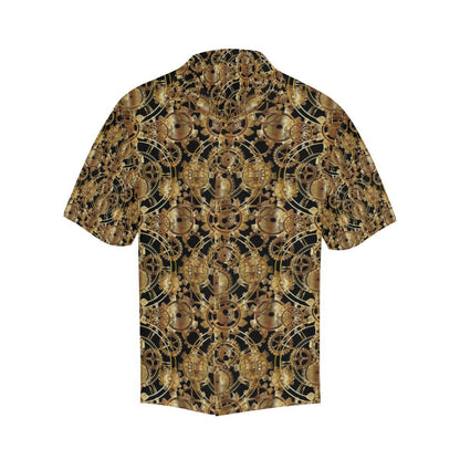 Steampunk Gear Design Themed Print Men Aloha Hawaiian Shirt