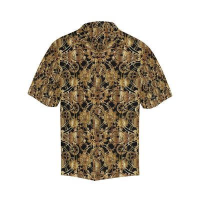 Steampunk Gear Design Themed Print Men Aloha Hawaiian Shirt