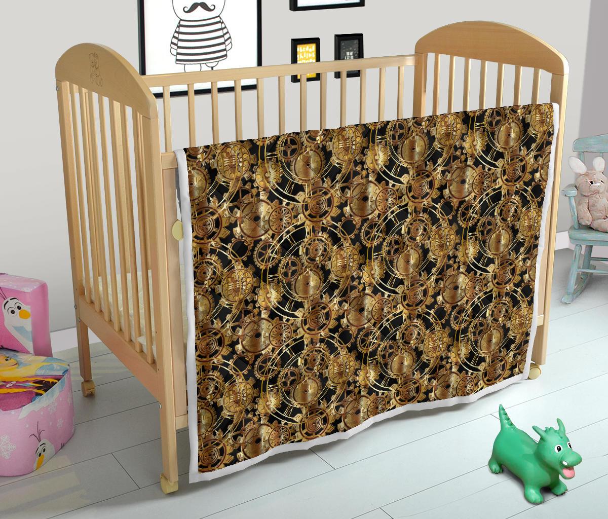 Steampunk Gear Design Themed Print Premium Quilt-JTAMIGO.COM
