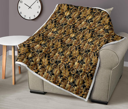 Steampunk Gear Design Themed Print Premium Quilt-JTAMIGO.COM