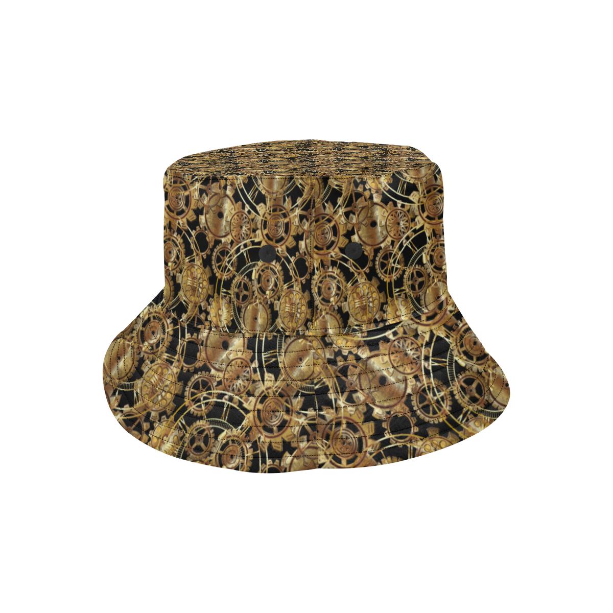 Steampunk Gear Design Themed Print Unisex Bucket Hat