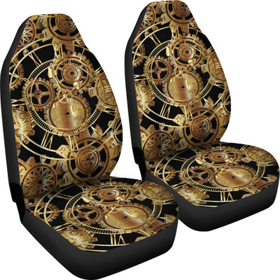 Steampunk Gear Design Themed Print Universal Fit Car Seat Covers