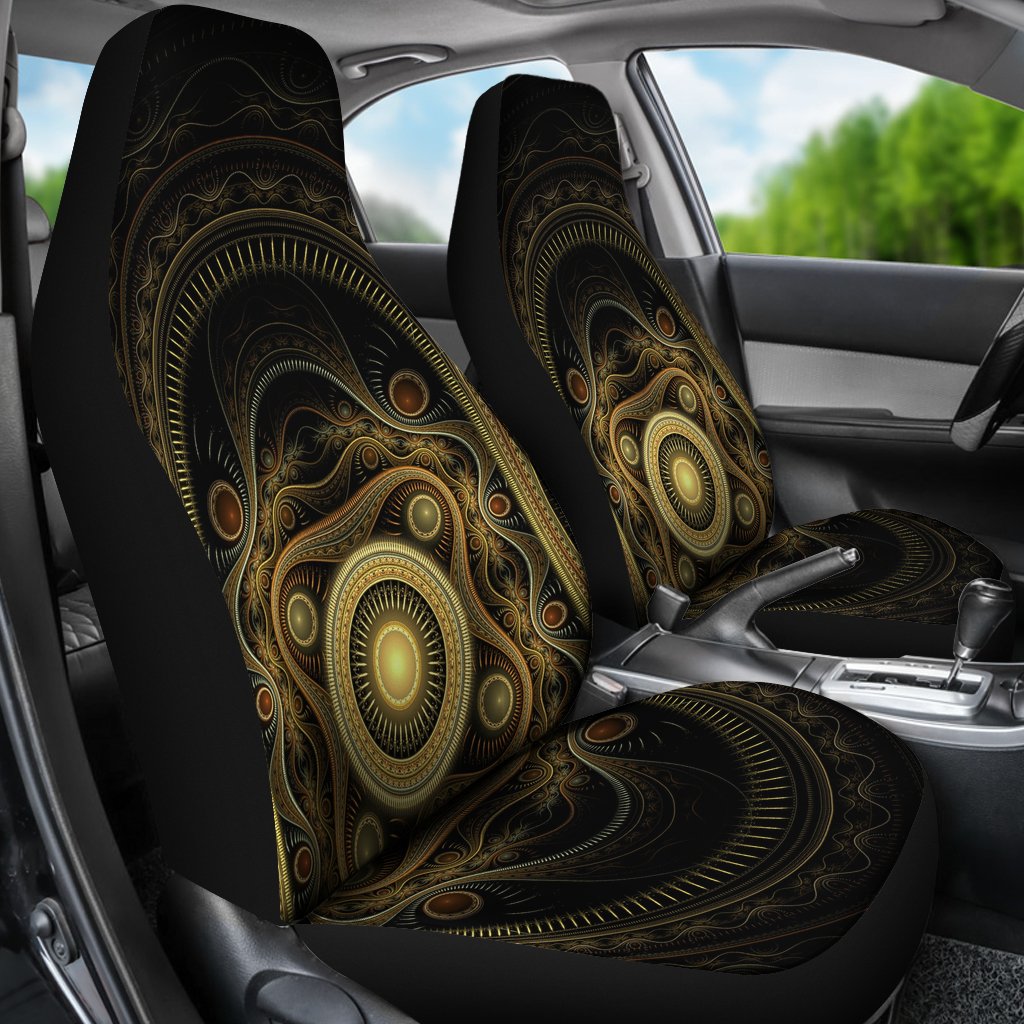 Steampunk Themed Print Universal Fit Car Seat Covers
