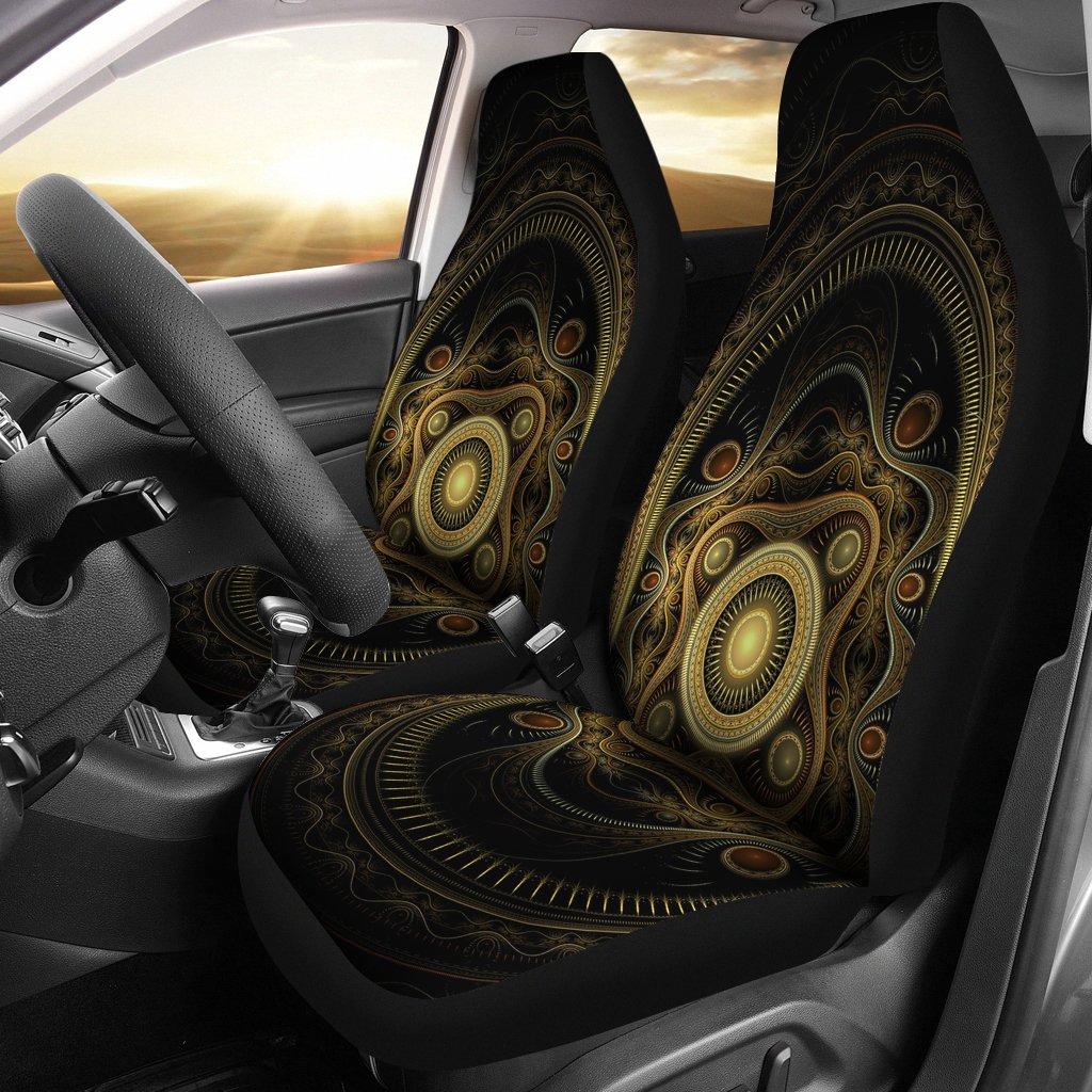 Steampunk Themed Print Universal Fit Car Seat Covers