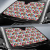 Sugar Skull Colorful Themed Print Car Sun Shade For Windshield