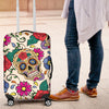 Sugar Skull Colorful Themed Print Luggage Cover Protector