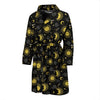 Sun Moon Golden Design Themed Print Men Bath Robe-JTAMIGO.COM