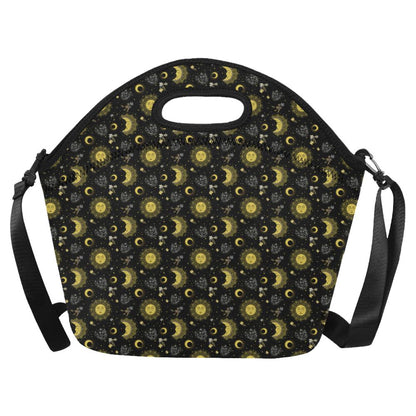 Sun Moon Golden Design Themed Print Neoprene Lunch Bag (Model 1669)(Large)-JTAMIGO.COM