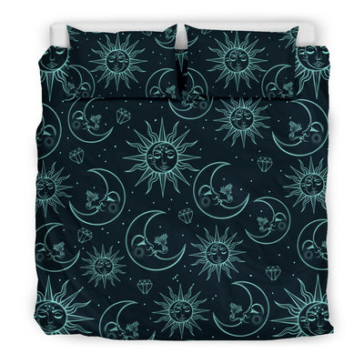 Sun Moon Magic Design Themed Print Duvet Cover Bedding Set