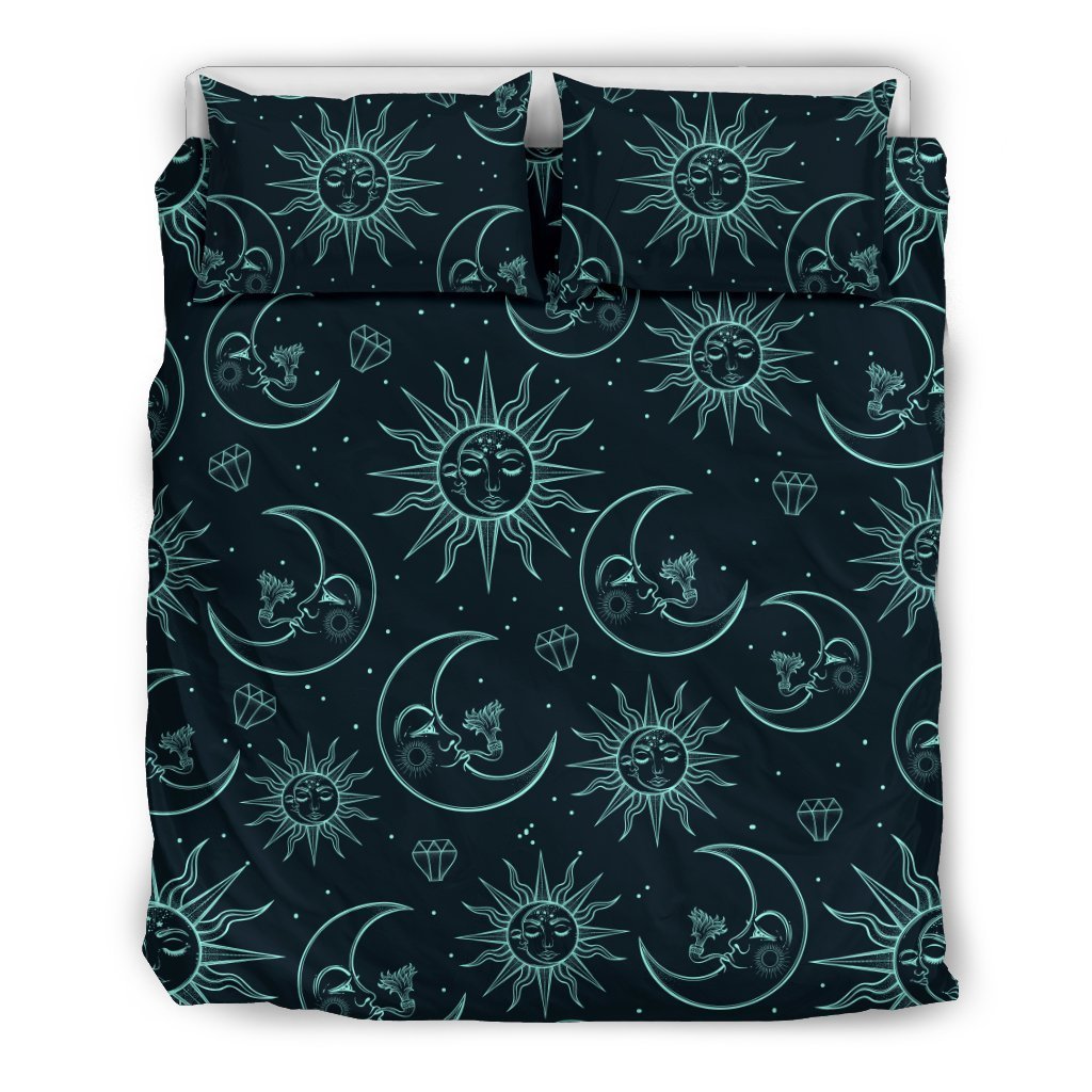 Sun Moon Magic Design Themed Print Duvet Cover Bedding Set