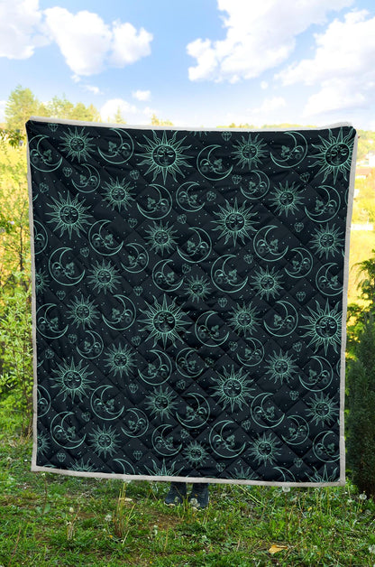 Sun Moon Magic Design Themed Print Premium Quilt-JTAMIGO.COM