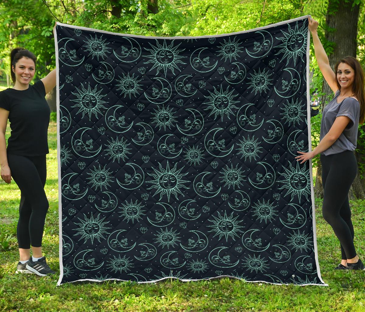 Sun Moon Magic Design Themed Print Premium Quilt-JTAMIGO.COM