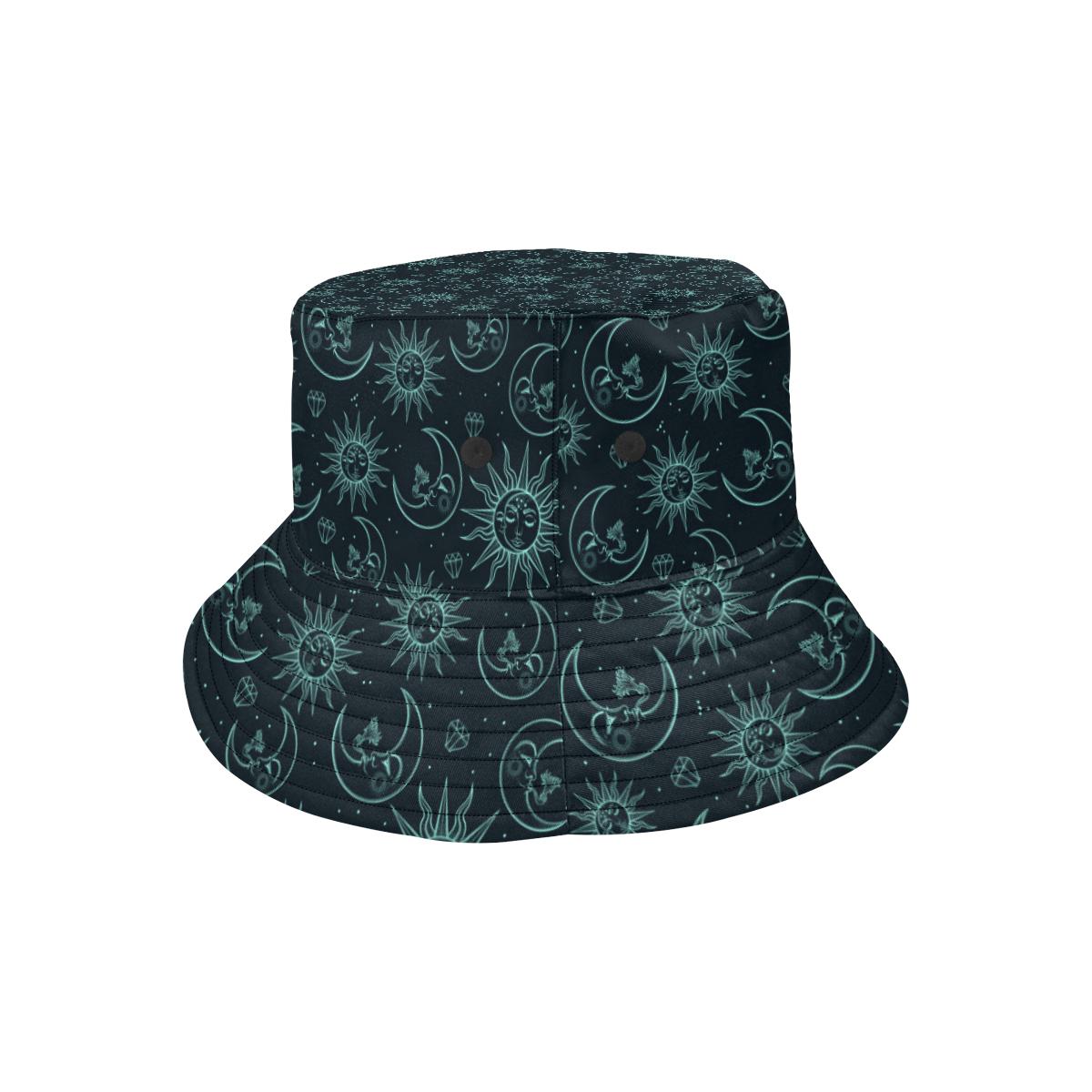 Sun Moon Magic Design Themed Print Unisex Bucket Hat