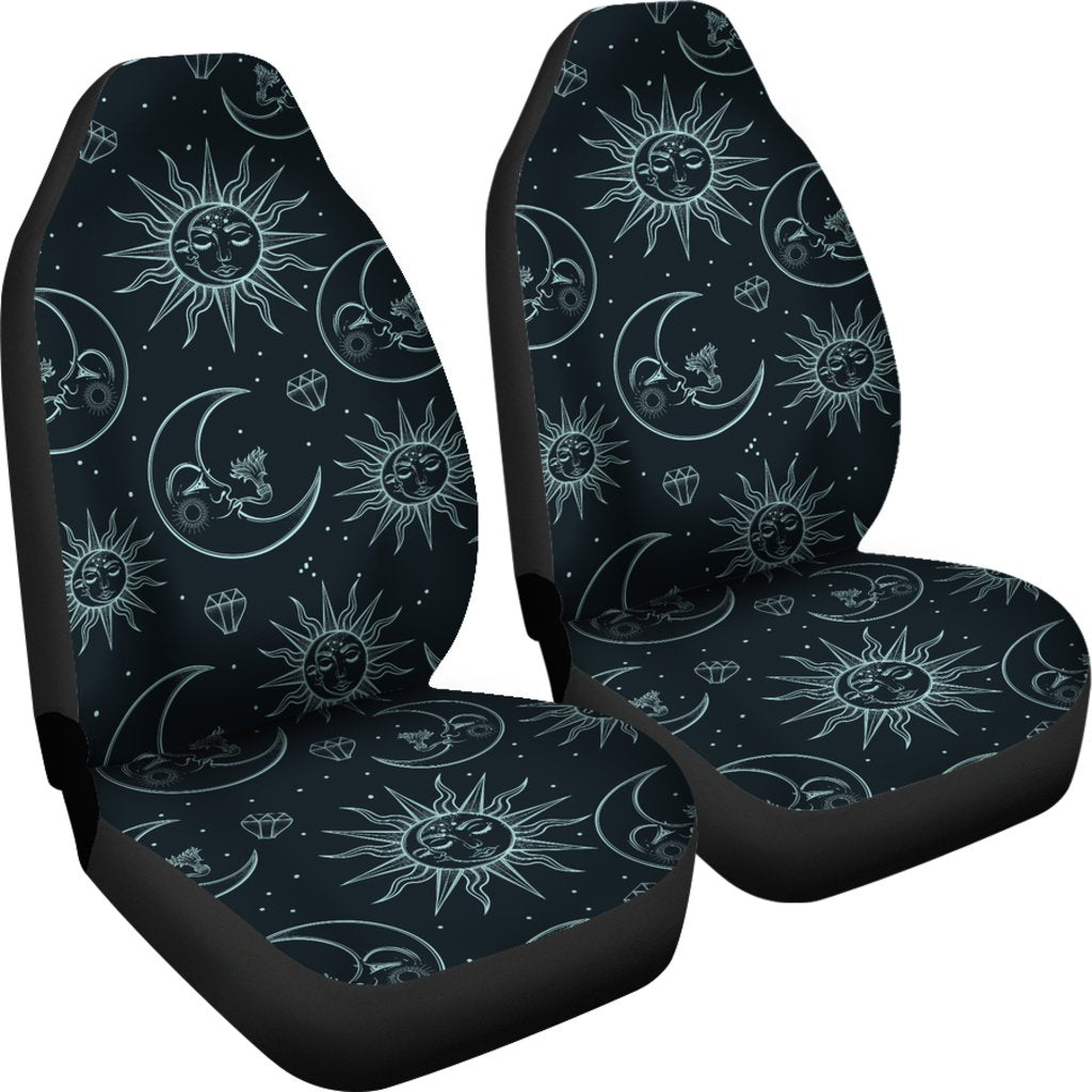 Sun Moon Magic Design Themed Print Universal Fit Car Seat Covers