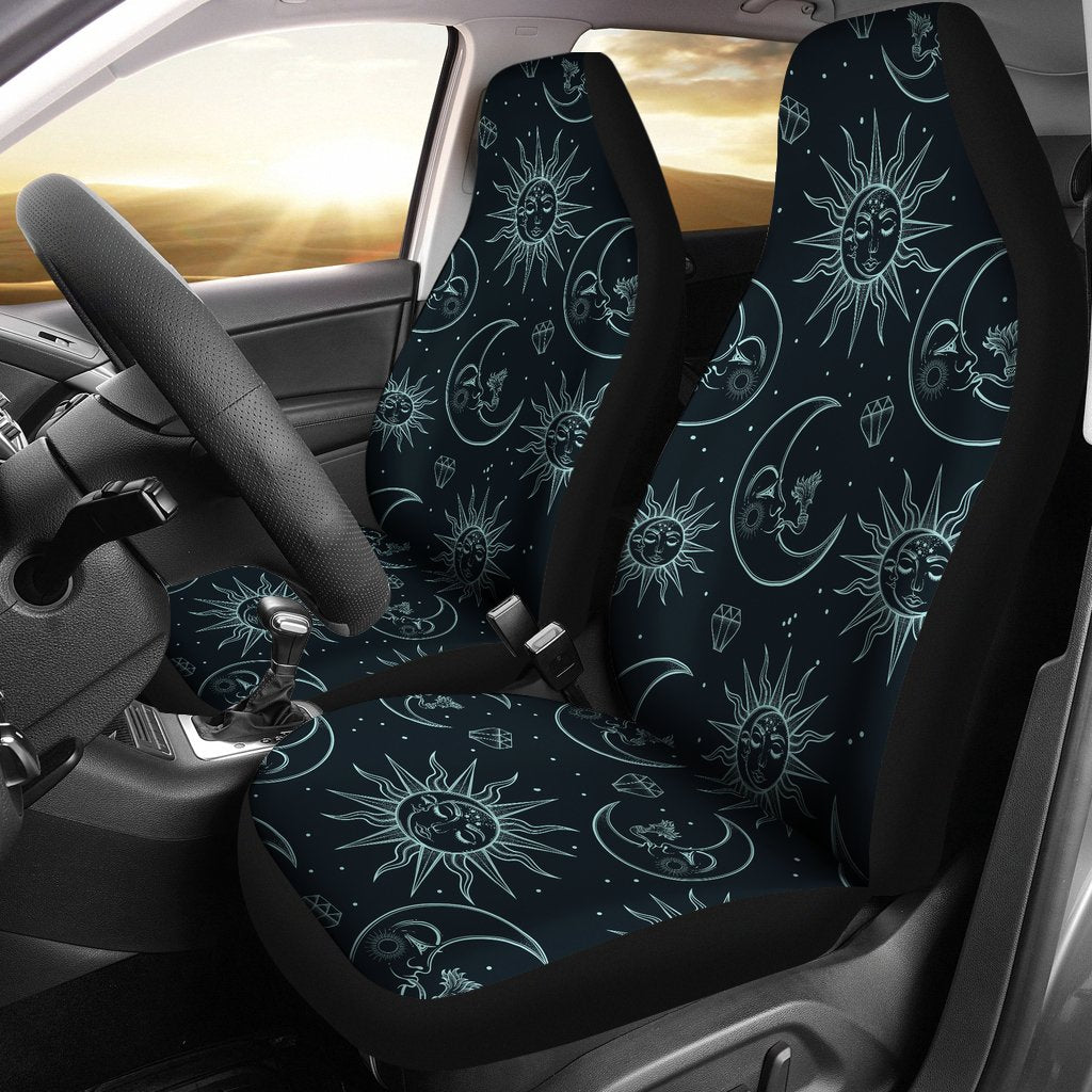 Sun Moon Magic Design Themed Print Universal Fit Car Seat Covers
