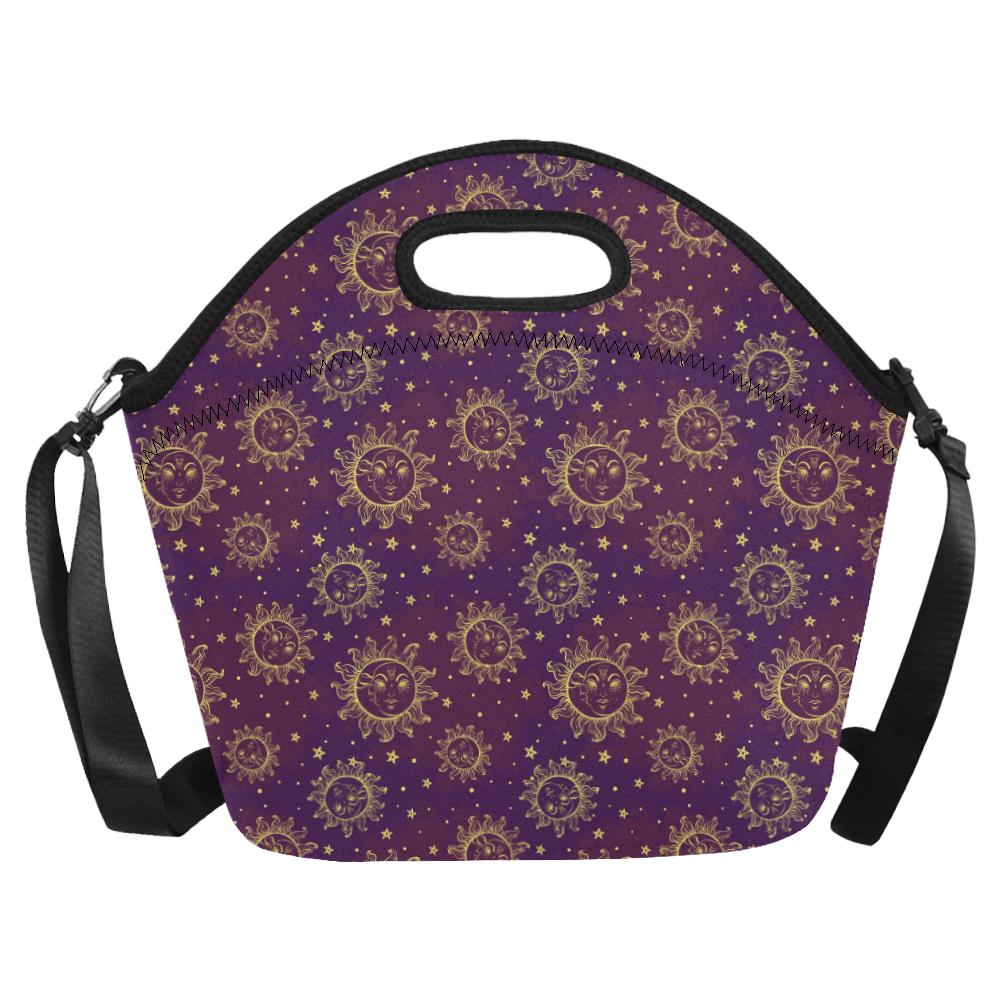 Sun Moon Star Design Themed Print Neoprene Lunch Bag (Model 1669)(Large)-JTAMIGO.COM