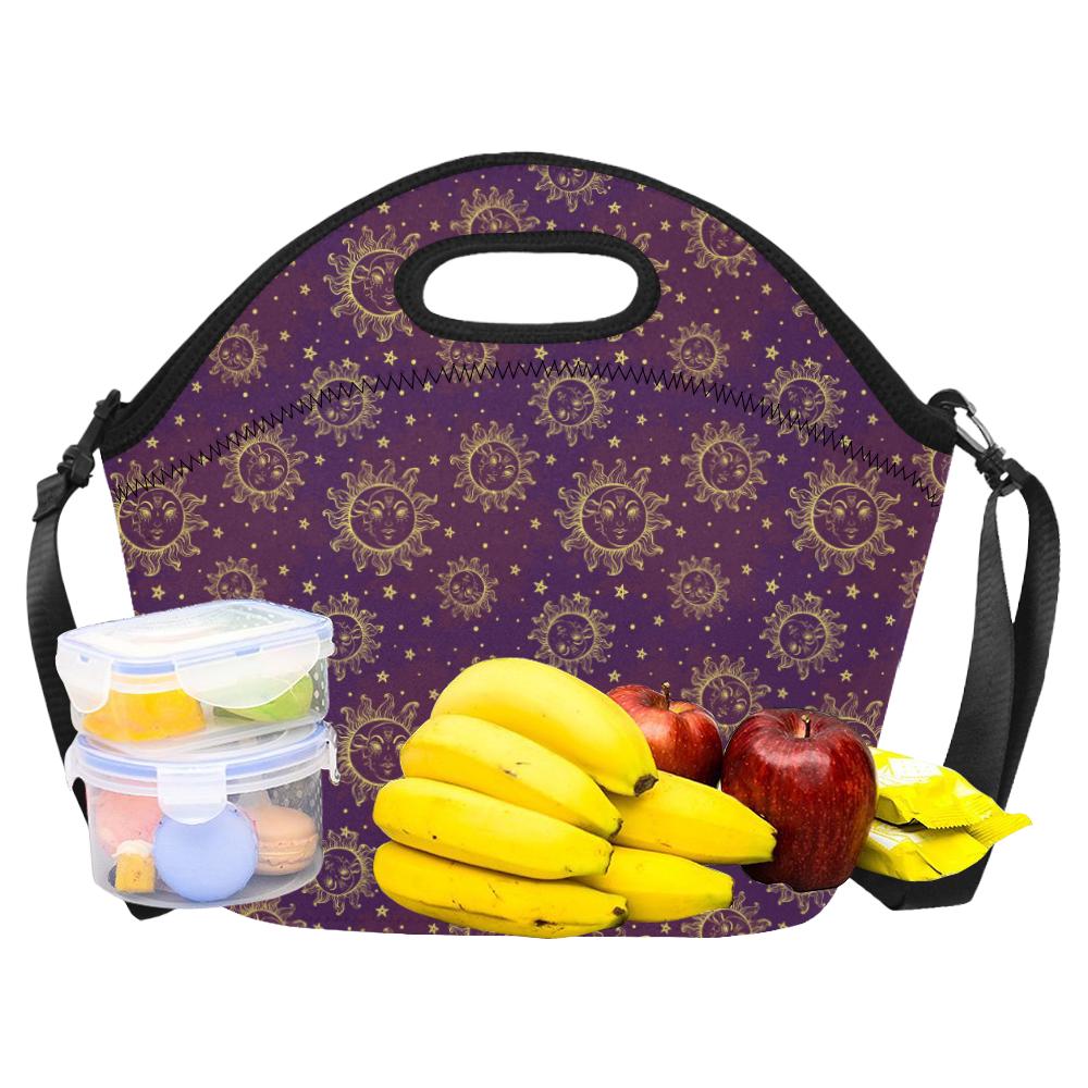 Sun Moon Star Design Themed Print Neoprene Lunch Bag (Model 1669)(Large)-JTAMIGO.COM