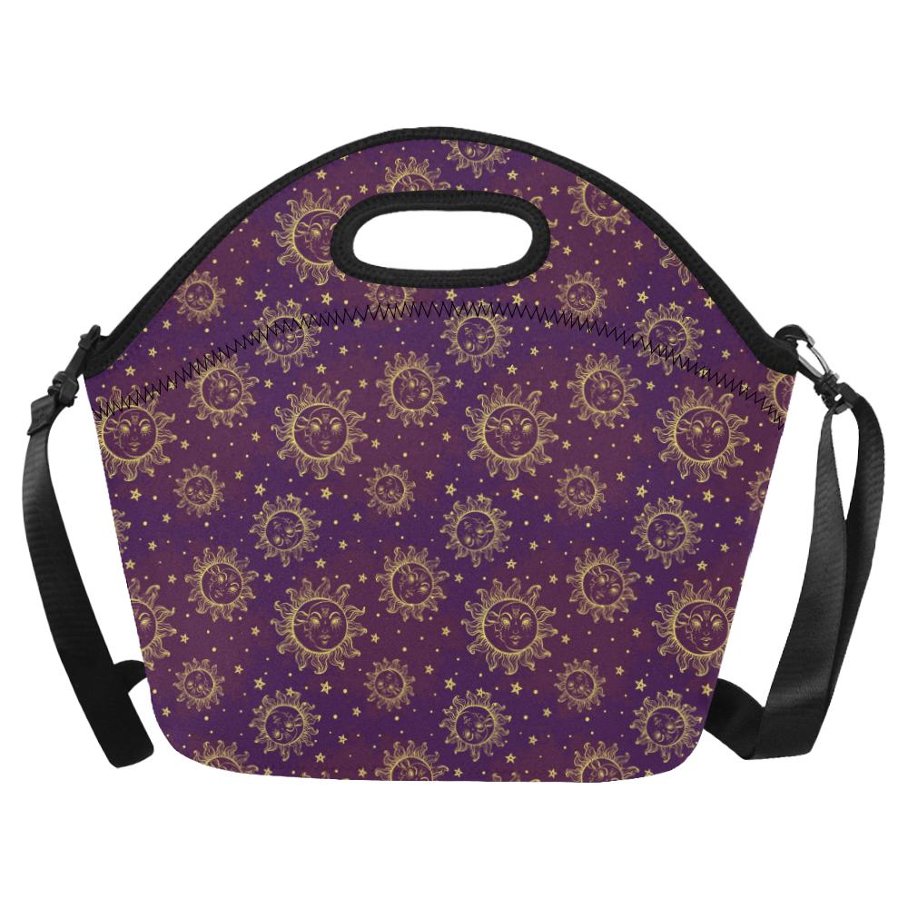 Sun Moon Star Design Themed Print Neoprene Lunch Bag (Model 1669)(Large)-JTAMIGO.COM