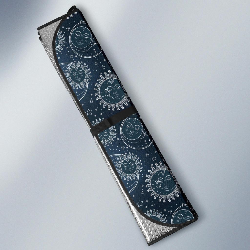 Sun Moon Tattoo Design Themed Print Car Sun Shade For Windshield