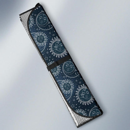 Sun Moon Tattoo Design Themed Print Car Sun Shade For Windshield