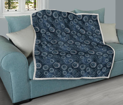 Sun Moon Tattoo Design Themed Print Premium Quilt-JTAMIGO.COM