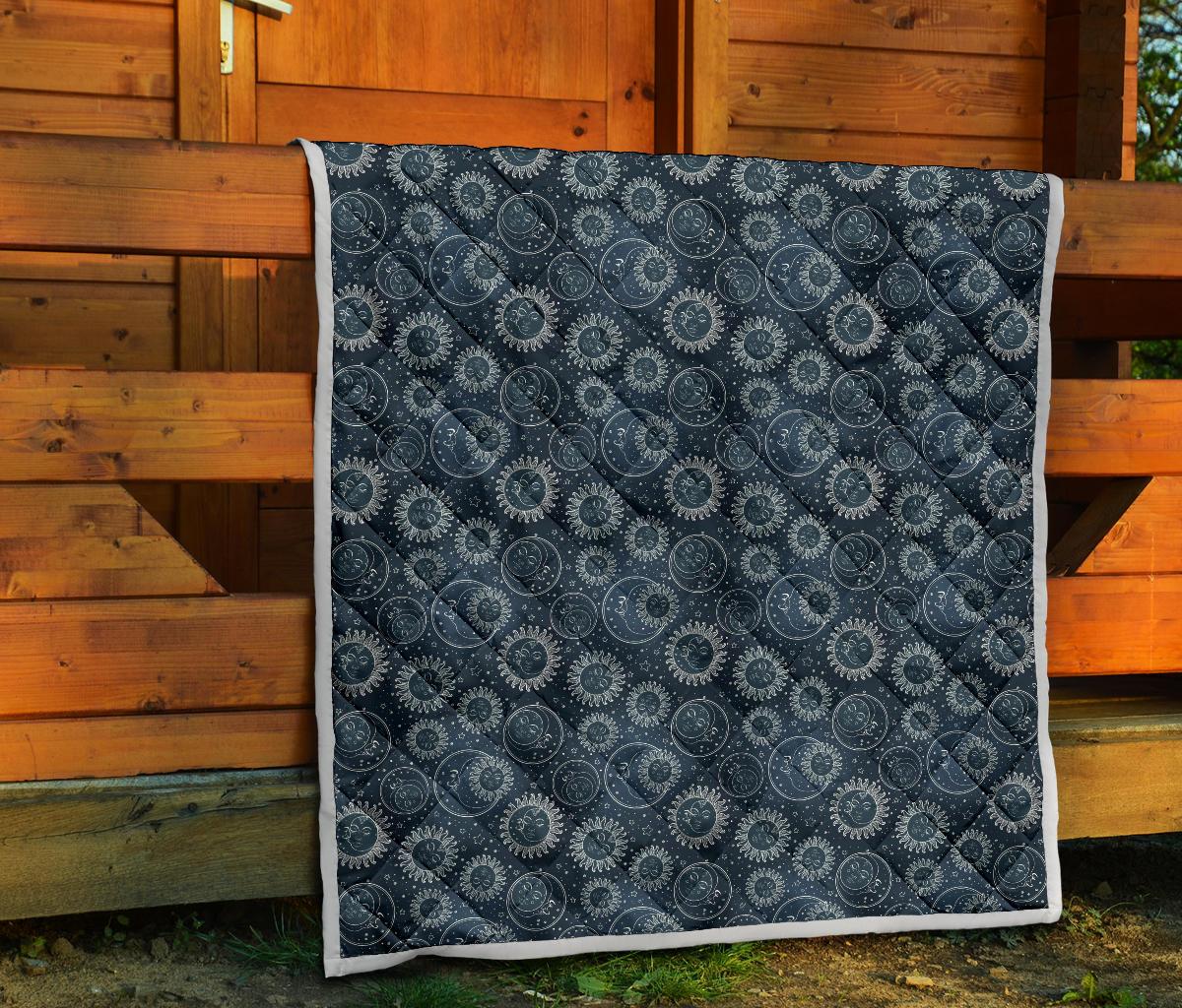 Sun Moon Tattoo Design Themed Print Premium Quilt-JTAMIGO.COM