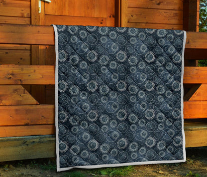 Sun Moon Tattoo Design Themed Print Premium Quilt-JTAMIGO.COM
