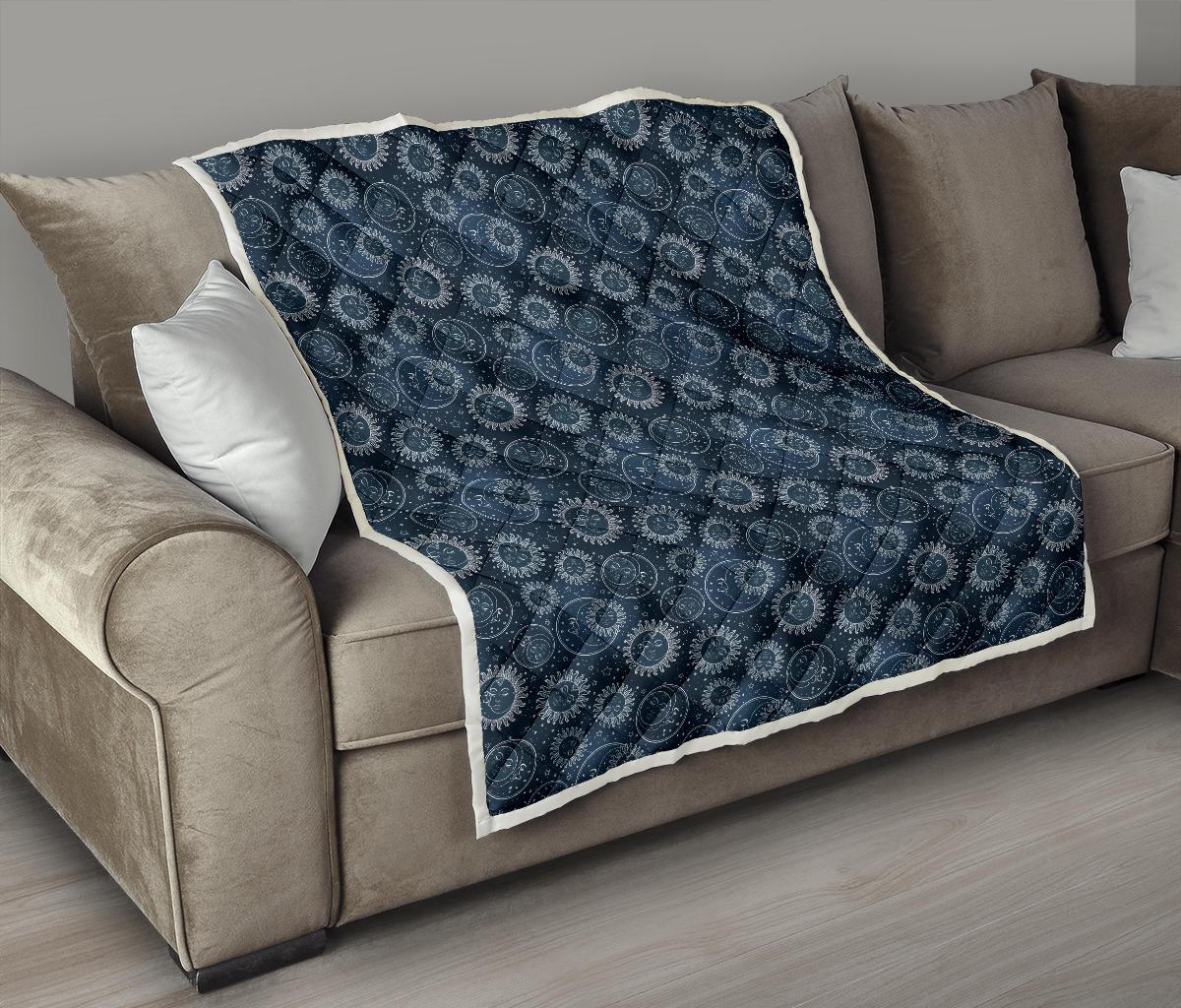 Sun Moon Tattoo Design Themed Print Premium Quilt-JTAMIGO.COM