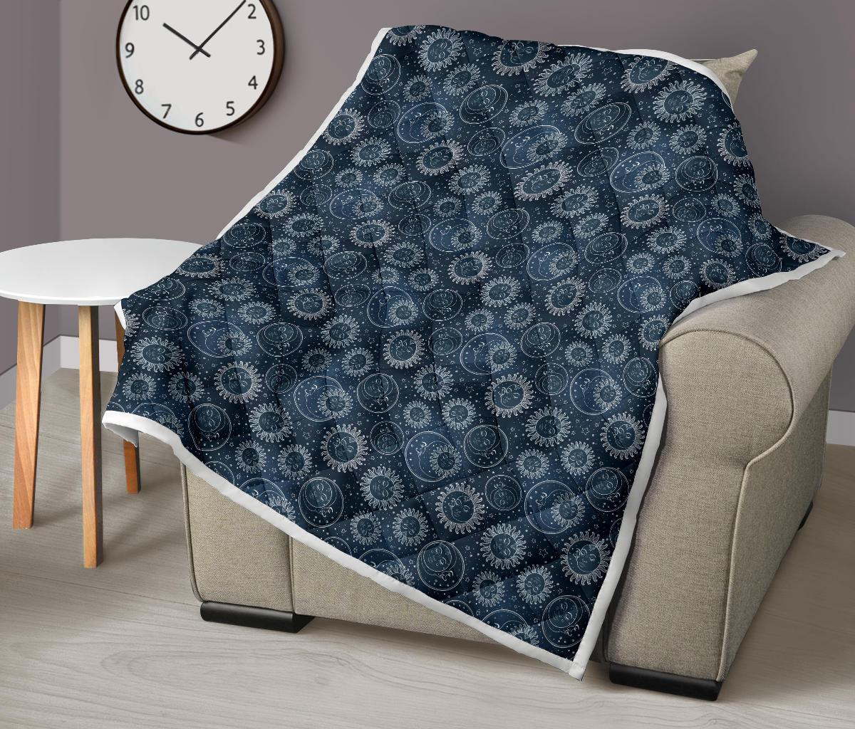 Sun Moon Tattoo Design Themed Print Premium Quilt-JTAMIGO.COM