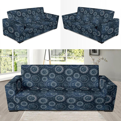 Sun Moon Tattoo Design Themed Print Sofa Slipcover-JTAMIGO.COM