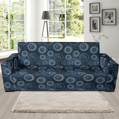 Sun Moon Tattoo Design Themed Print Sofa Slipcover-JTAMIGO.COM